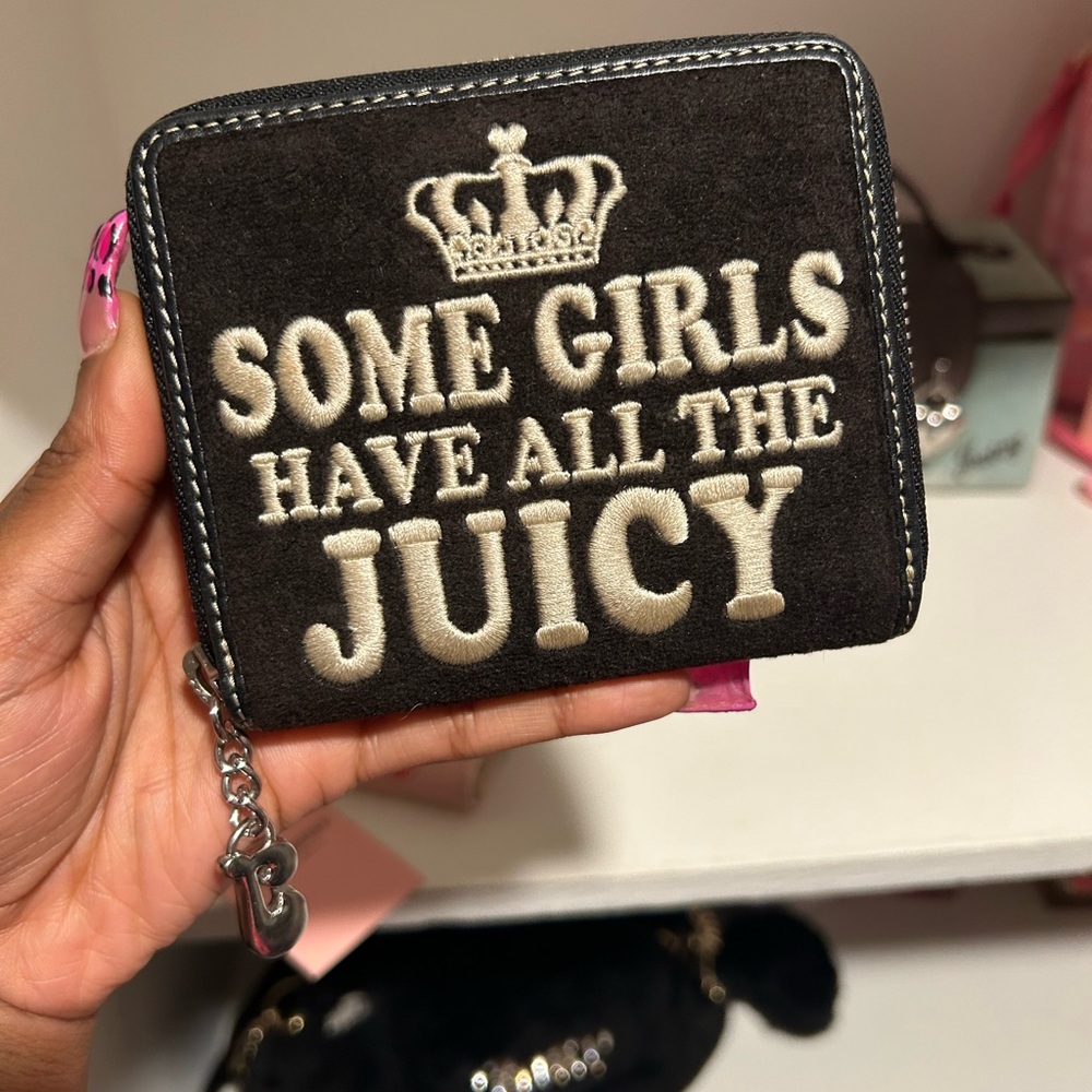 Sold π Vintage Juicy Couture βSome Girls Have All The Juicyβ Wallet (Black) - Picture 2 of 6